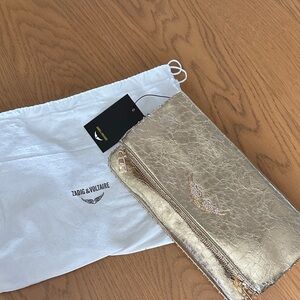 Zadig & Voltaire Rock leather clutch bag